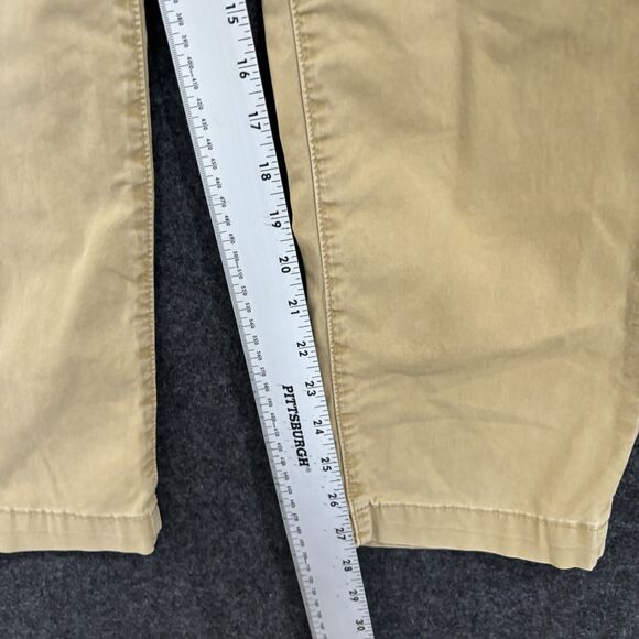 American Eagle Pants Mens 29x30 Khaki Stretch Chino Casual Flat Front Tan - Picture 5 of 9